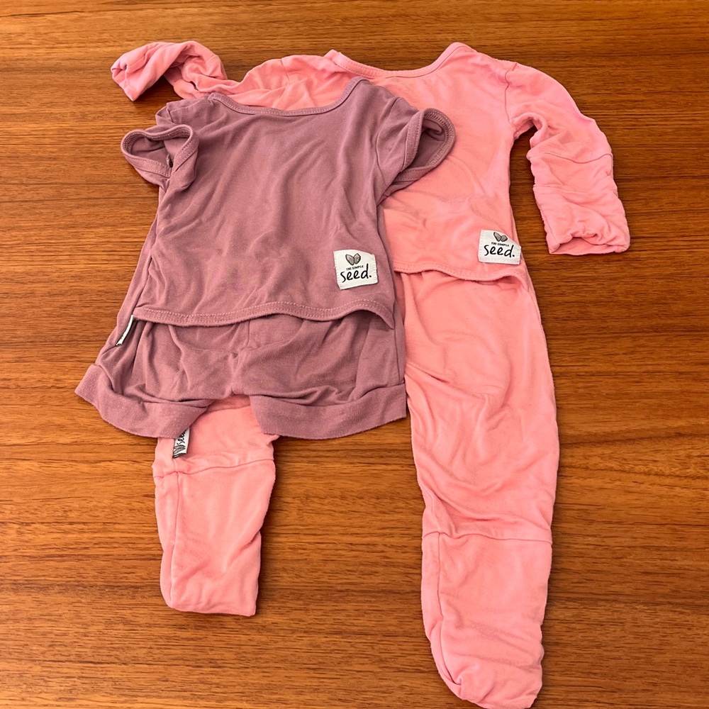 Seed Heritage Mauve Pink Kids One-Piece Bodysuit